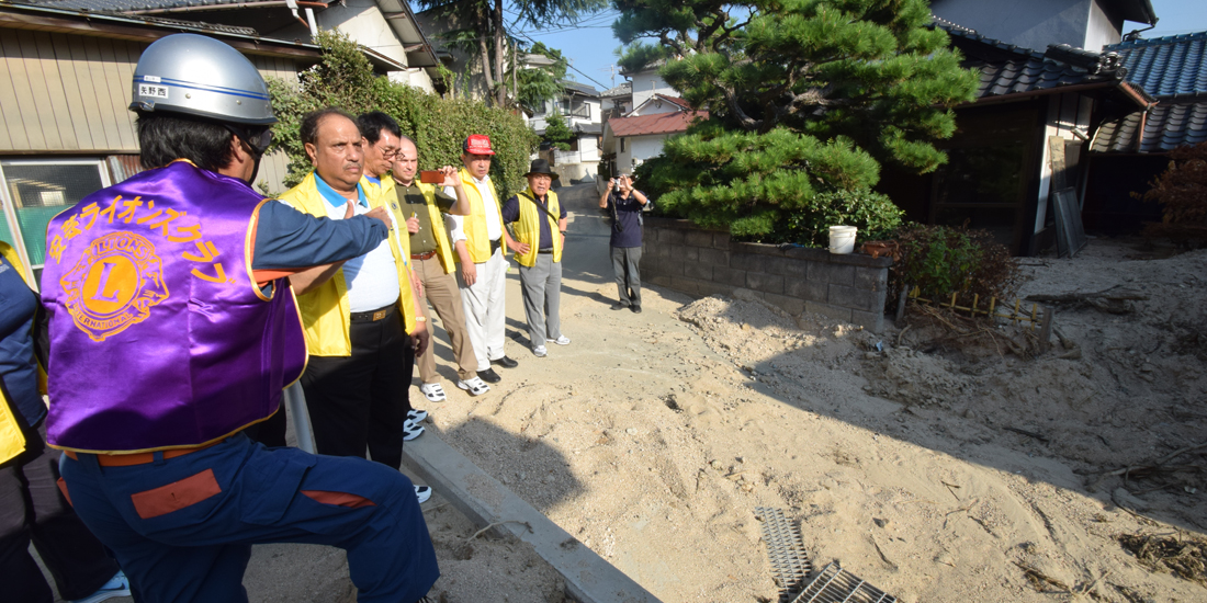 アガワルLCIF理事長が西日本豪雨被災地を視察