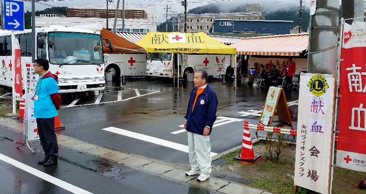 おながわ秋刀魚収穫祭での献血活動