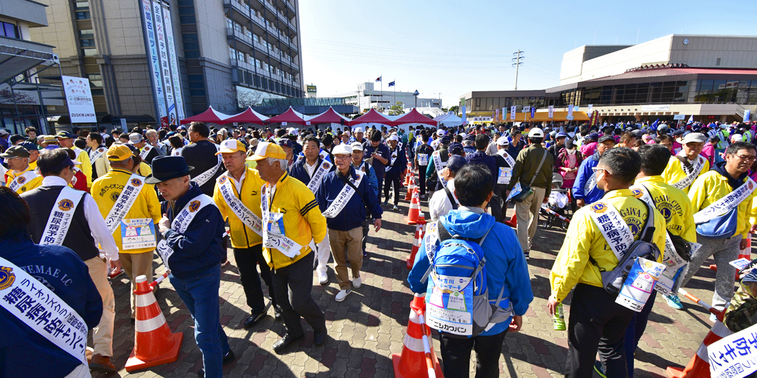 加古川ツーデーマーチで糖尿病予防啓発活動を実施