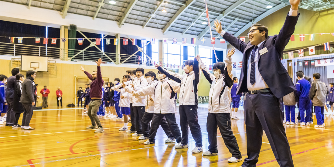 因島から国際人を1日留学体験実施