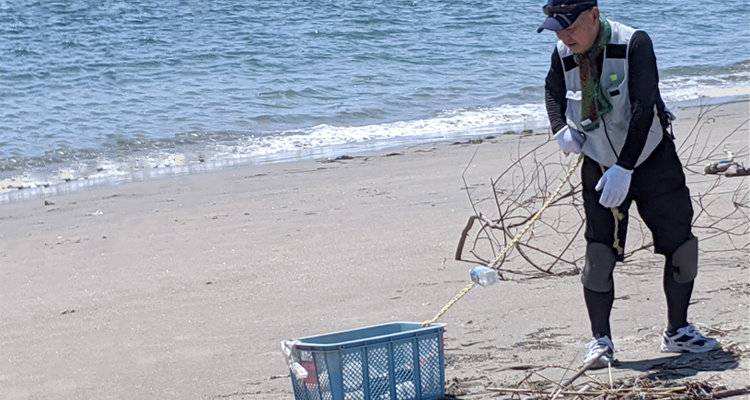離島・浦戸桂島での海岸清掃活動