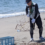 離島・浦戸桂島での海岸清掃活動