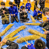 子どもたちに伝統継承を しめ縄づくり体験会