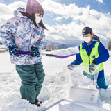 雪国の子から南国の子へ純白の贈り物