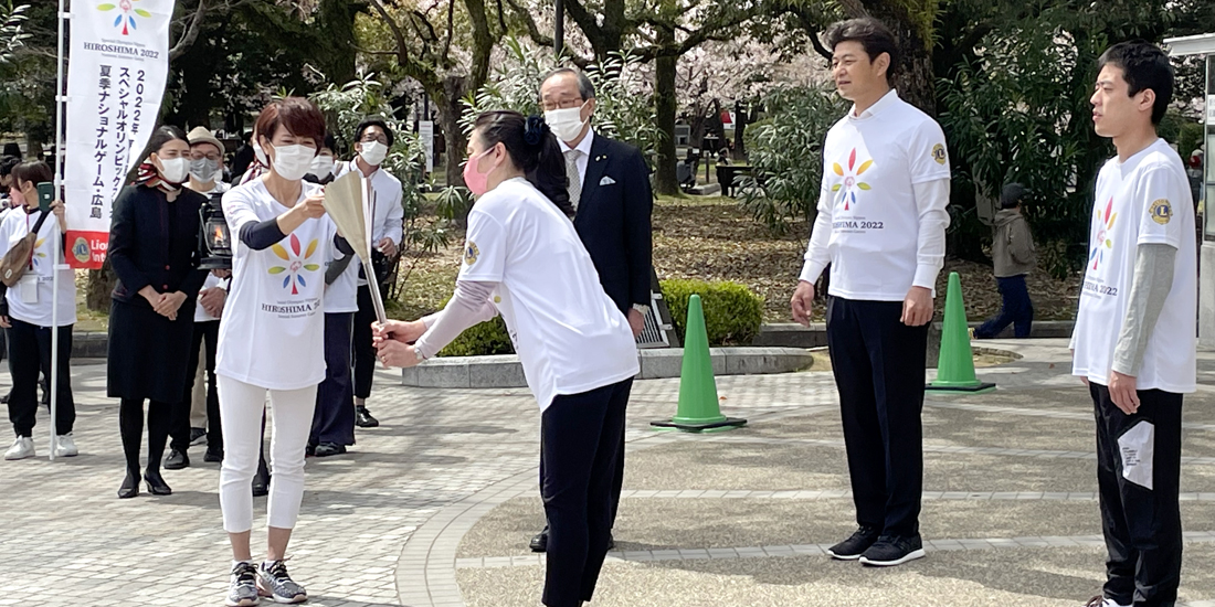 広島でSON夏季ナショナルゲームの採火式